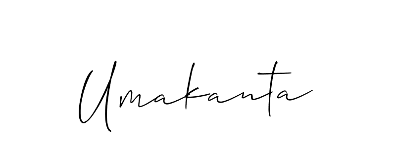 Use a signature maker to create a handwritten signature online. With this signature software, you can design (Allison_Script) your own signature for name Umakanta. Umakanta signature style 2 images and pictures png