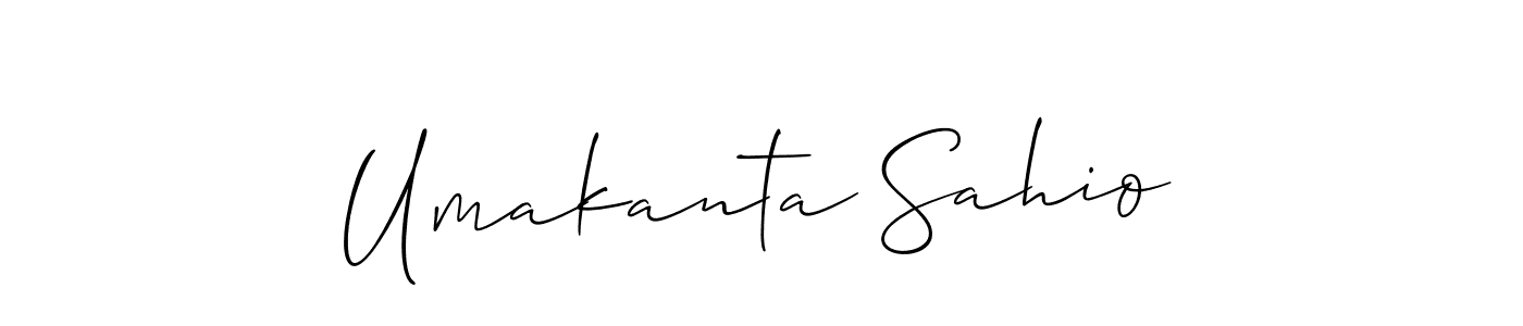 Design your own signature with our free online signature maker. With this signature software, you can create a handwritten (Allison_Script) signature for name Umakanta Sahio. Umakanta Sahio signature style 2 images and pictures png