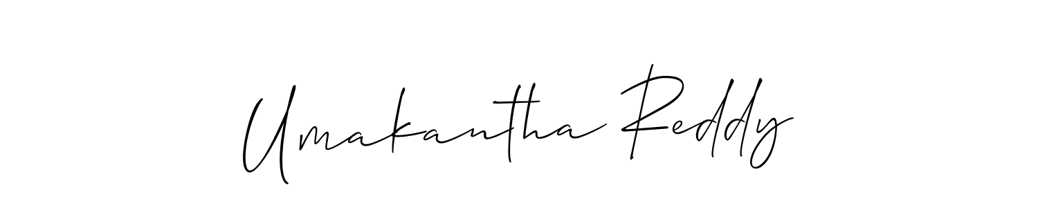 How to make Umakantha Reddy name signature. Use Allison_Script style for creating short signs online. This is the latest handwritten sign. Umakantha Reddy signature style 2 images and pictures png