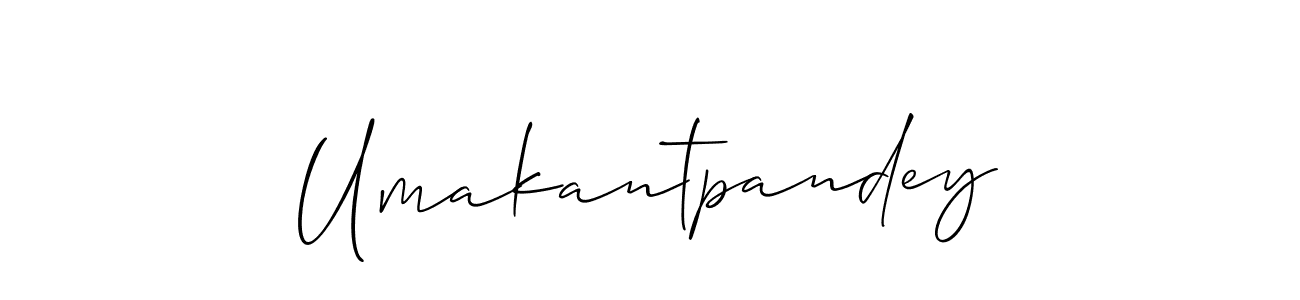 How to make Umakantpandey name signature. Use Allison_Script style for creating short signs online. This is the latest handwritten sign. Umakantpandey signature style 2 images and pictures png