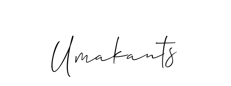 Design your own signature with our free online signature maker. With this signature software, you can create a handwritten (Allison_Script) signature for name Umakants. Umakants signature style 2 images and pictures png