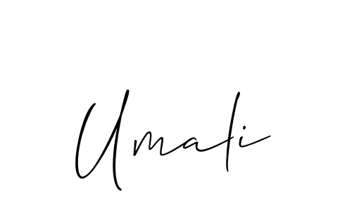 Make a beautiful signature design for name Umali. With this signature (Allison_Script) style, you can create a handwritten signature for free. Umali signature style 2 images and pictures png
