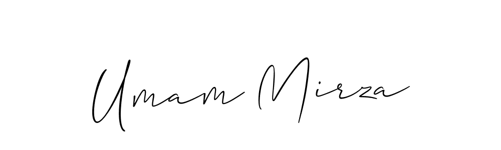 Also we have Umam Mirza name is the best signature style. Create professional handwritten signature collection using Allison_Script autograph style. Umam Mirza signature style 2 images and pictures png