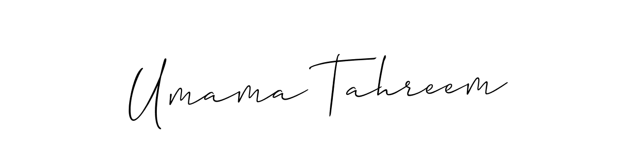 Best and Professional Signature Style for Umama Tahreem. Allison_Script Best Signature Style Collection. Umama Tahreem signature style 2 images and pictures png