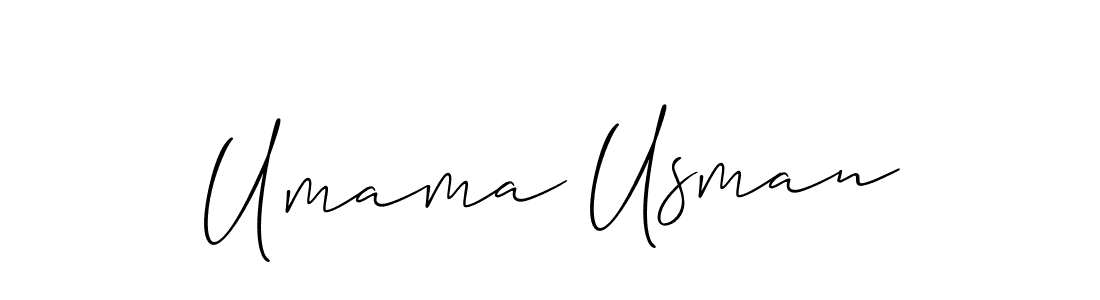 Design your own signature with our free online signature maker. With this signature software, you can create a handwritten (Allison_Script) signature for name Umama Usman. Umama Usman signature style 2 images and pictures png