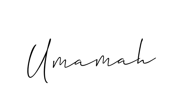 How to make Umamah signature? Allison_Script is a professional autograph style. Create handwritten signature for Umamah name. Umamah signature style 2 images and pictures png