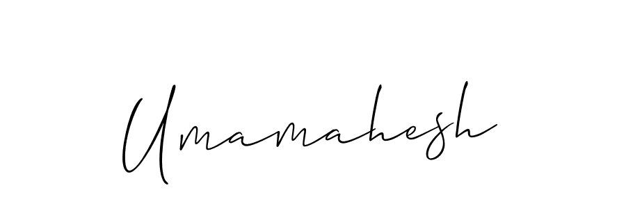 Create a beautiful signature design for name Umamahesh. With this signature (Allison_Script) fonts, you can make a handwritten signature for free. Umamahesh signature style 2 images and pictures png