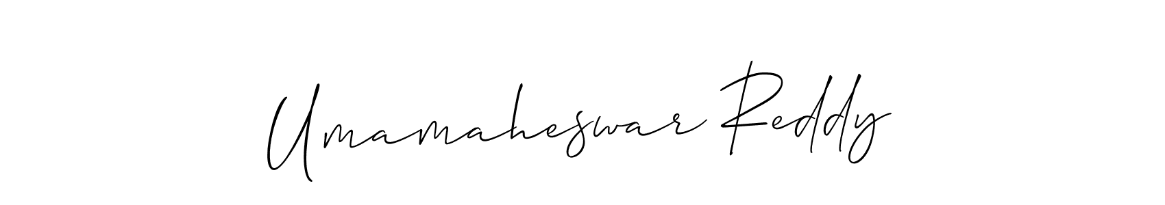 Also You can easily find your signature by using the search form. We will create Umamaheswar Reddy name handwritten signature images for you free of cost using Allison_Script sign style. Umamaheswar Reddy signature style 2 images and pictures png