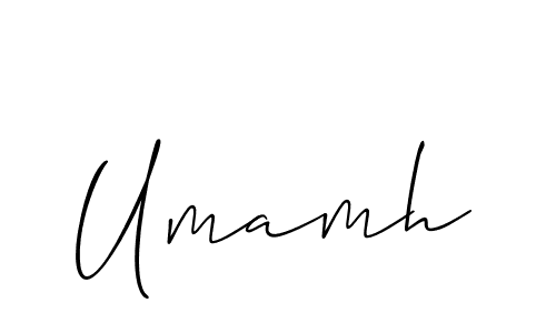 How to make Umamh name signature. Use Allison_Script style for creating short signs online. This is the latest handwritten sign. Umamh signature style 2 images and pictures png