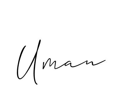 if you are searching for the best signature style for your name Uman. so please give up your signature search. here we have designed multiple signature styles  using Allison_Script. Uman signature style 2 images and pictures png