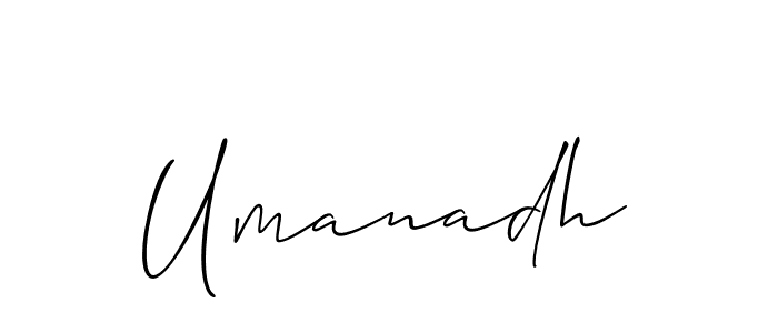 You should practise on your own different ways (Allison_Script) to write your name (Umanadh) in signature. don't let someone else do it for you. Umanadh signature style 2 images and pictures png