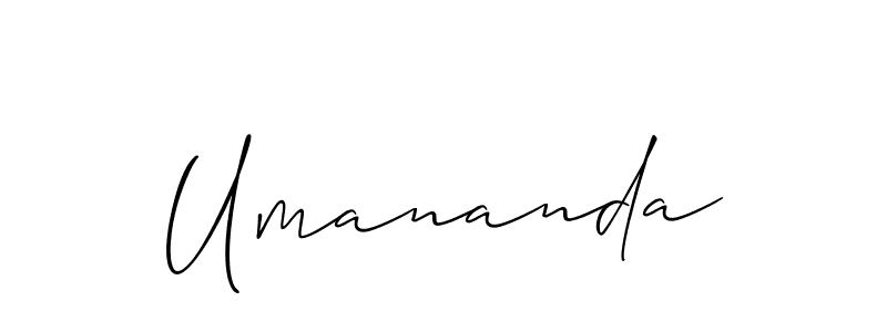 You can use this online signature creator to create a handwritten signature for the name Umananda. This is the best online autograph maker. Umananda signature style 2 images and pictures png