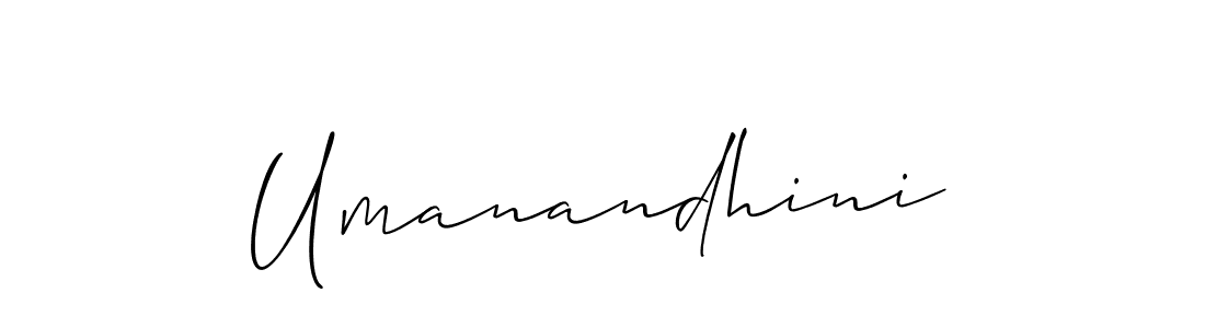 Make a beautiful signature design for name Umanandhini. With this signature (Allison_Script) style, you can create a handwritten signature for free. Umanandhini signature style 2 images and pictures png