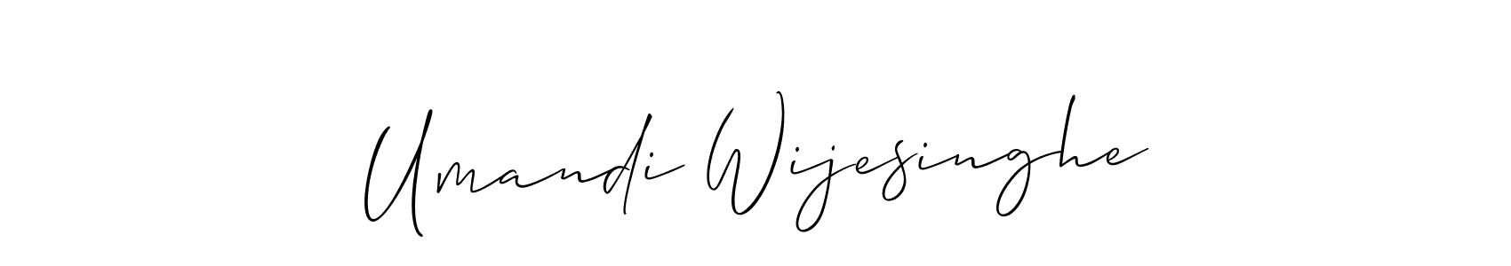 Umandi Wijesinghe stylish signature style. Best Handwritten Sign (Allison_Script) for my name. Handwritten Signature Collection Ideas for my name Umandi Wijesinghe. Umandi Wijesinghe signature style 2 images and pictures png