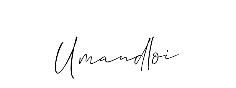 Umandloi stylish signature style. Best Handwritten Sign (Allison_Script) for my name. Handwritten Signature Collection Ideas for my name Umandloi. Umandloi signature style 2 images and pictures png