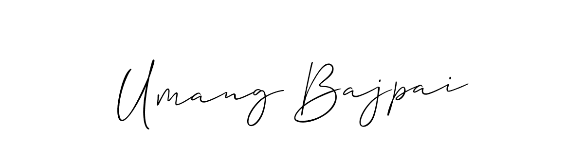 Make a beautiful signature design for name Umang Bajpai. With this signature (Allison_Script) style, you can create a handwritten signature for free. Umang Bajpai signature style 2 images and pictures png