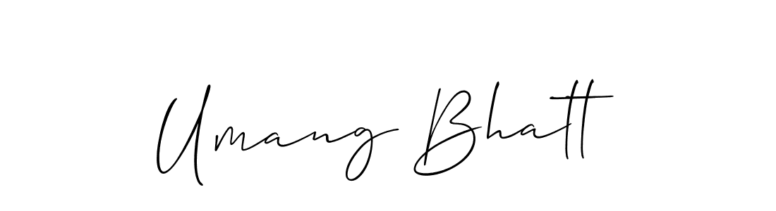 Design your own signature with our free online signature maker. With this signature software, you can create a handwritten (Allison_Script) signature for name Umang Bhatt. Umang Bhatt signature style 2 images and pictures png