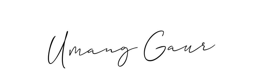 Best and Professional Signature Style for Umang Gaur. Allison_Script Best Signature Style Collection. Umang Gaur signature style 2 images and pictures png