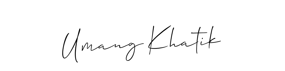 Once you've used our free online signature maker to create your best signature Allison_Script style, it's time to enjoy all of the benefits that Umang Khatik name signing documents. Umang Khatik signature style 2 images and pictures png