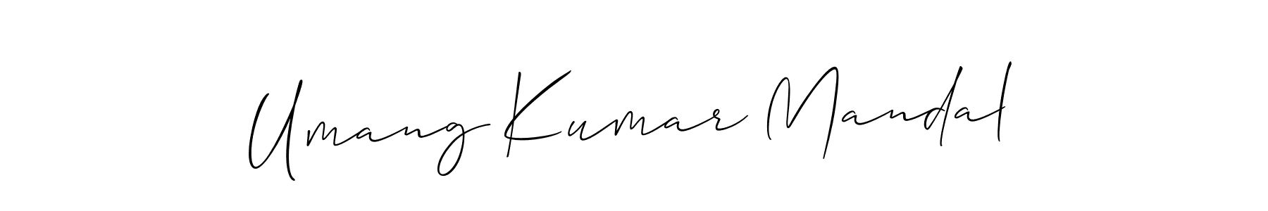 Make a beautiful signature design for name Umang Kumar Mandal. With this signature (Allison_Script) style, you can create a handwritten signature for free. Umang Kumar Mandal signature style 2 images and pictures png