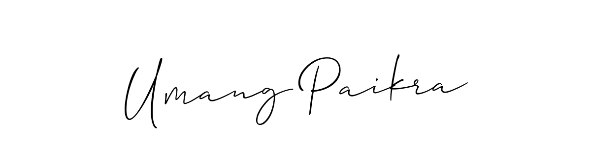 Once you've used our free online signature maker to create your best signature Allison_Script style, it's time to enjoy all of the benefits that Umang Paikra name signing documents. Umang Paikra signature style 2 images and pictures png
