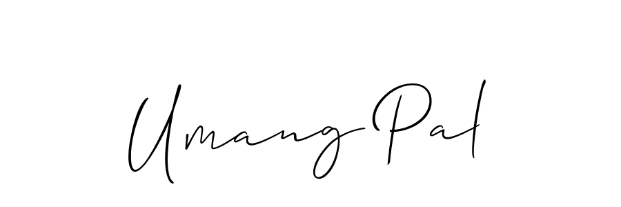 Umang Pal stylish signature style. Best Handwritten Sign (Allison_Script) for my name. Handwritten Signature Collection Ideas for my name Umang Pal. Umang Pal signature style 2 images and pictures png