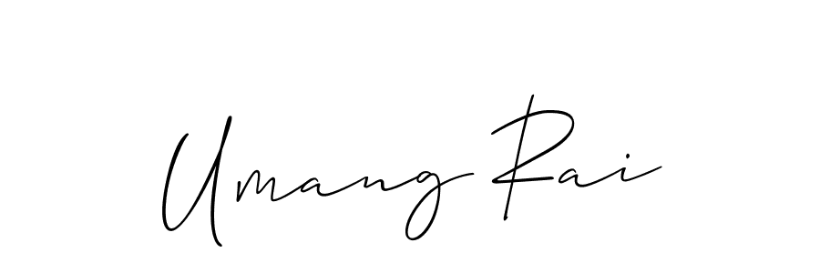 You should practise on your own different ways (Allison_Script) to write your name (Umang Rai) in signature. don't let someone else do it for you. Umang Rai signature style 2 images and pictures png