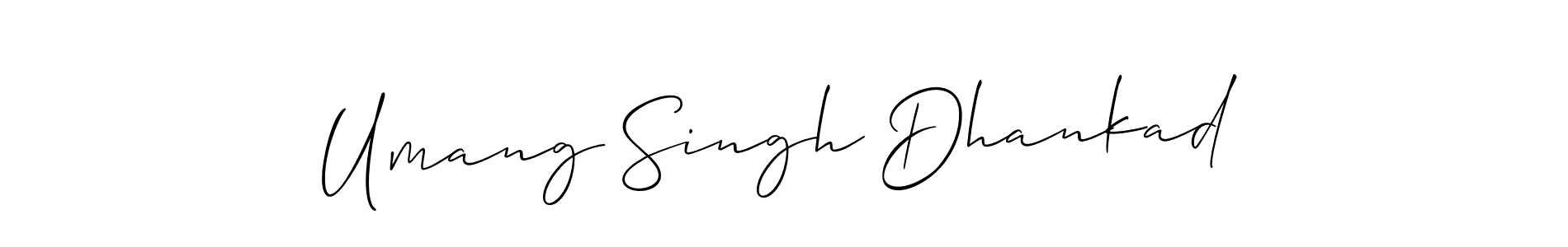 Best and Professional Signature Style for Umang Singh Dhankad. Allison_Script Best Signature Style Collection. Umang Singh Dhankad signature style 2 images and pictures png