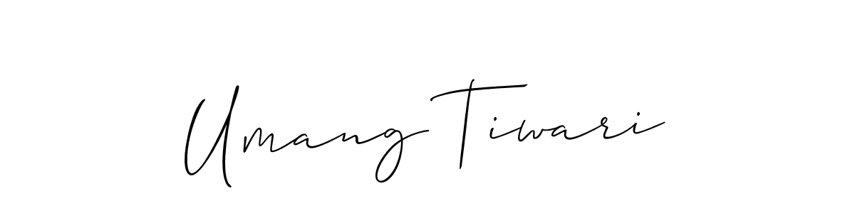 It looks lik you need a new signature style for name Umang Tiwari. Design unique handwritten (Allison_Script) signature with our free signature maker in just a few clicks. Umang Tiwari signature style 2 images and pictures png