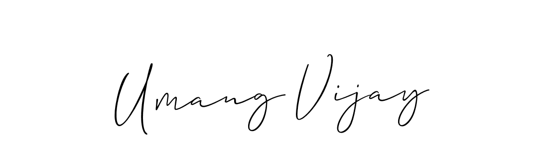 How to make Umang Vijay signature? Allison_Script is a professional autograph style. Create handwritten signature for Umang Vijay name. Umang Vijay signature style 2 images and pictures png