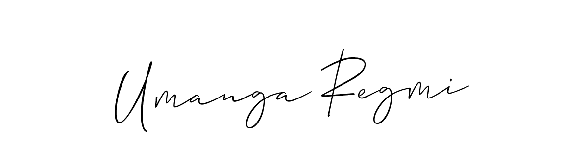 How to make Umanga Regmi name signature. Use Allison_Script style for creating short signs online. This is the latest handwritten sign. Umanga Regmi signature style 2 images and pictures png