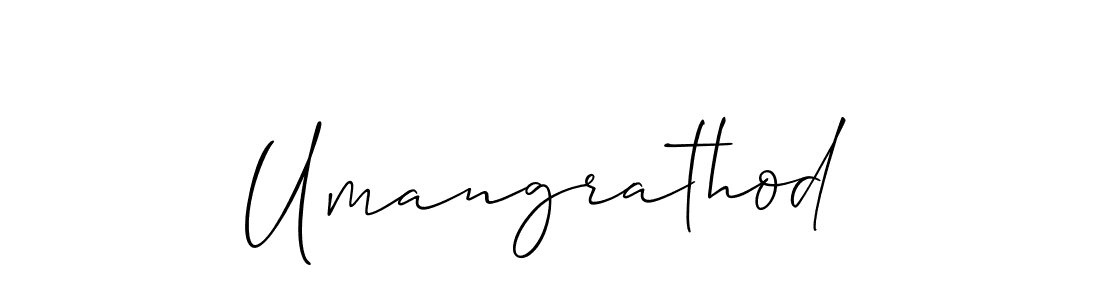 Create a beautiful signature design for name Umangrathod. With this signature (Allison_Script) fonts, you can make a handwritten signature for free. Umangrathod signature style 2 images and pictures png