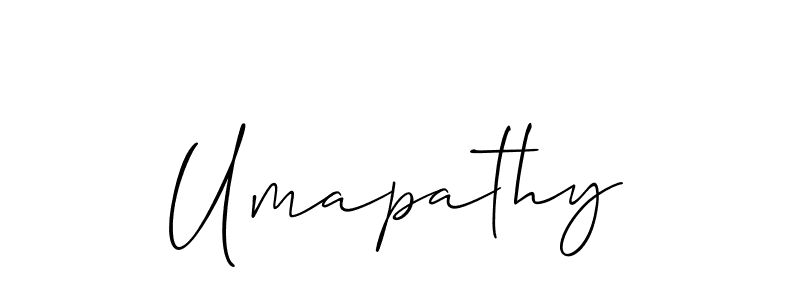 How to make Umapathy signature? Allison_Script is a professional autograph style. Create handwritten signature for Umapathy name. Umapathy signature style 2 images and pictures png