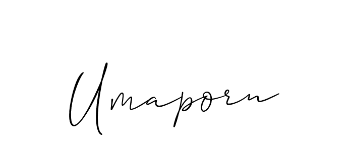 Also we have Umaporn name is the best signature style. Create professional handwritten signature collection using Allison_Script autograph style. Umaporn signature style 2 images and pictures png