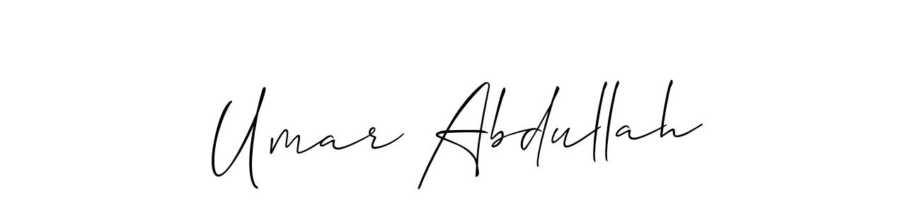 How to make Umar Abdullah name signature. Use Allison_Script style for creating short signs online. This is the latest handwritten sign. Umar Abdullah signature style 2 images and pictures png