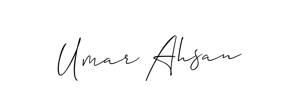 You can use this online signature creator to create a handwritten signature for the name Umar Ahsan. This is the best online autograph maker. Umar Ahsan signature style 2 images and pictures png