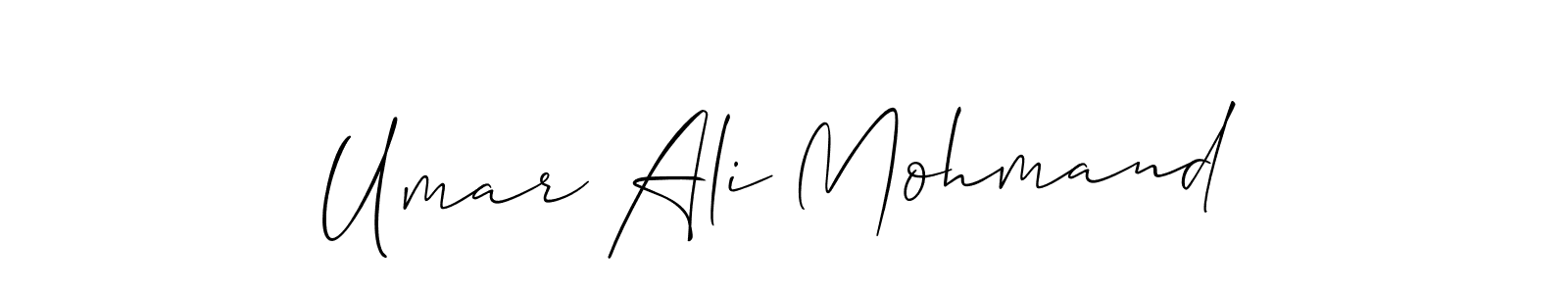 You should practise on your own different ways (Allison_Script) to write your name (Umar Ali Mohmand) in signature. don't let someone else do it for you. Umar Ali Mohmand signature style 2 images and pictures png