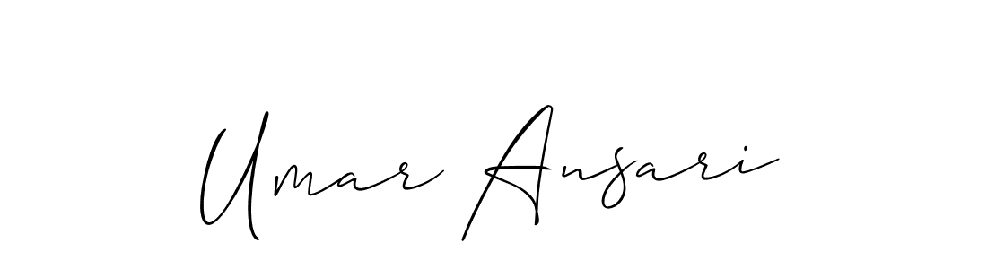 The best way (Allison_Script) to make a short signature is to pick only two or three words in your name. The name Umar Ansari include a total of six letters. For converting this name. Umar Ansari signature style 2 images and pictures png