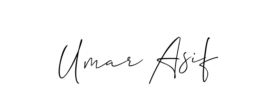 Make a beautiful signature design for name Umar Asif. With this signature (Allison_Script) style, you can create a handwritten signature for free. Umar Asif signature style 2 images and pictures png
