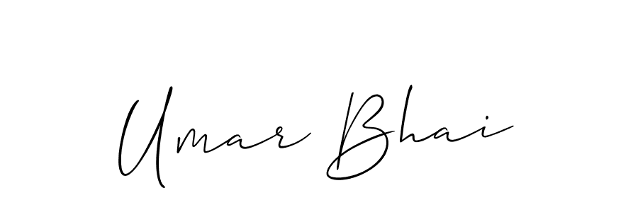 Design your own signature with our free online signature maker. With this signature software, you can create a handwritten (Allison_Script) signature for name Umar Bhai. Umar Bhai signature style 2 images and pictures png