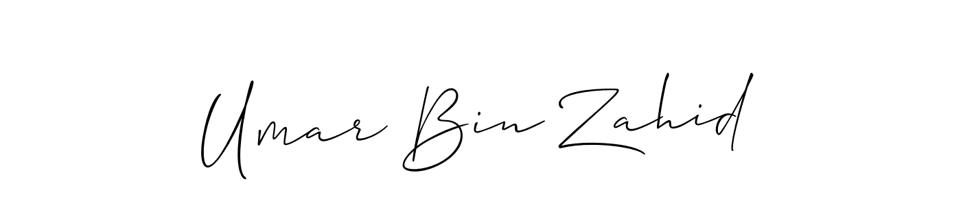 Also You can easily find your signature by using the search form. We will create Umar Bin Zahid name handwritten signature images for you free of cost using Allison_Script sign style. Umar Bin Zahid signature style 2 images and pictures png