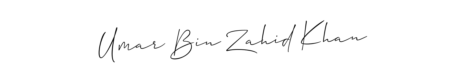 Similarly Allison_Script is the best handwritten signature design. Signature creator online .You can use it as an online autograph creator for name Umar Bin Zahid Khan. Umar Bin Zahid Khan signature style 2 images and pictures png