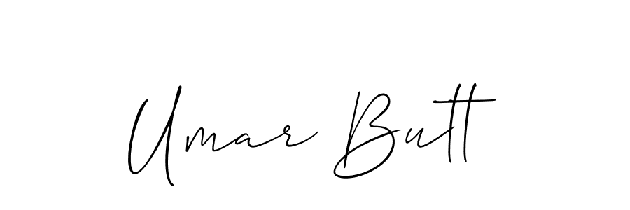 Use a signature maker to create a handwritten signature online. With this signature software, you can design (Allison_Script) your own signature for name Umar Butt. Umar Butt signature style 2 images and pictures png