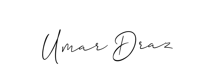 You should practise on your own different ways (Allison_Script) to write your name (Umar Draz) in signature. don't let someone else do it for you. Umar Draz signature style 2 images and pictures png