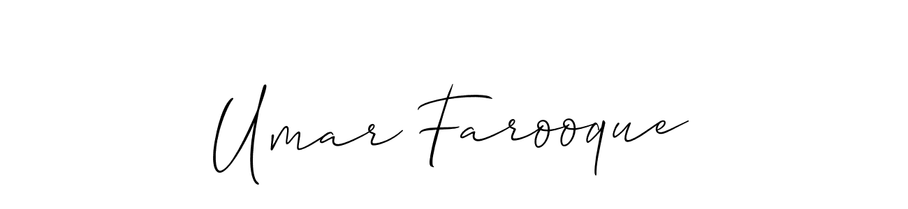 Create a beautiful signature design for name Umar Farooque. With this signature (Allison_Script) fonts, you can make a handwritten signature for free. Umar Farooque signature style 2 images and pictures png