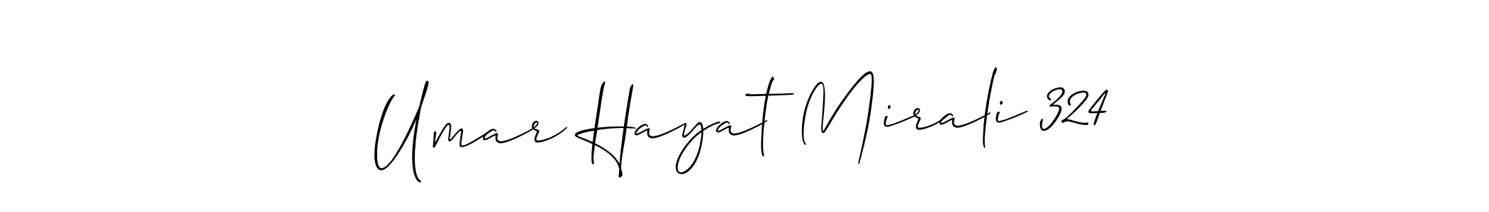 Use a signature maker to create a handwritten signature online. With this signature software, you can design (Allison_Script) your own signature for name Umar Hayat Mirali 324. Umar Hayat Mirali 324 signature style 2 images and pictures png