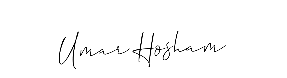 Allison_Script is a professional signature style that is perfect for those who want to add a touch of class to their signature. It is also a great choice for those who want to make their signature more unique. Get Umar Hosham name to fancy signature for free. Umar Hosham signature style 2 images and pictures png