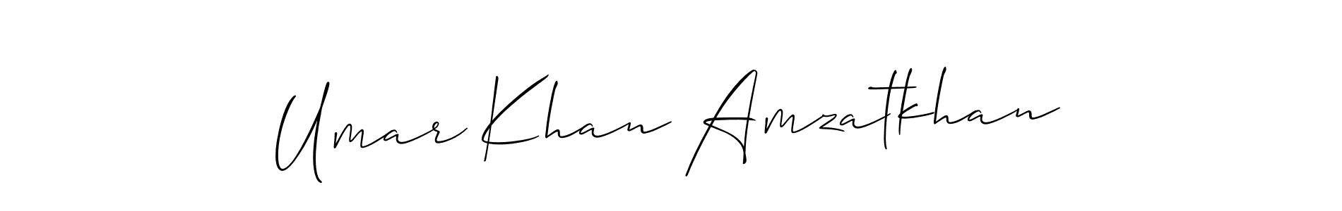 Umar Khan Amzatkhan stylish signature style. Best Handwritten Sign (Allison_Script) for my name. Handwritten Signature Collection Ideas for my name Umar Khan Amzatkhan. Umar Khan Amzatkhan signature style 2 images and pictures png