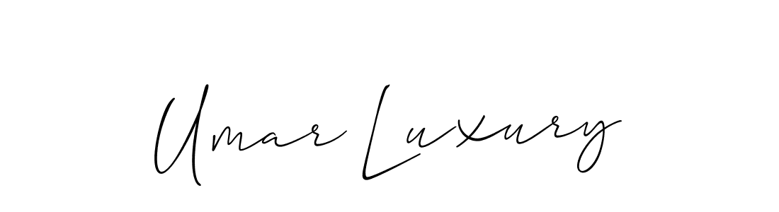 Create a beautiful signature design for name Umar Luxury. With this signature (Allison_Script) fonts, you can make a handwritten signature for free. Umar Luxury signature style 2 images and pictures png