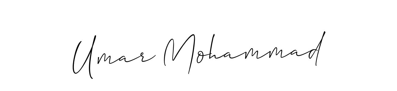 Use a signature maker to create a handwritten signature online. With this signature software, you can design (Allison_Script) your own signature for name Umar Mohammad. Umar Mohammad signature style 2 images and pictures png
